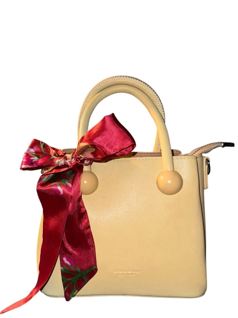 Boutique Soft Smooth Vegan Leather Mini Shopper w/x-body strap - NWT
